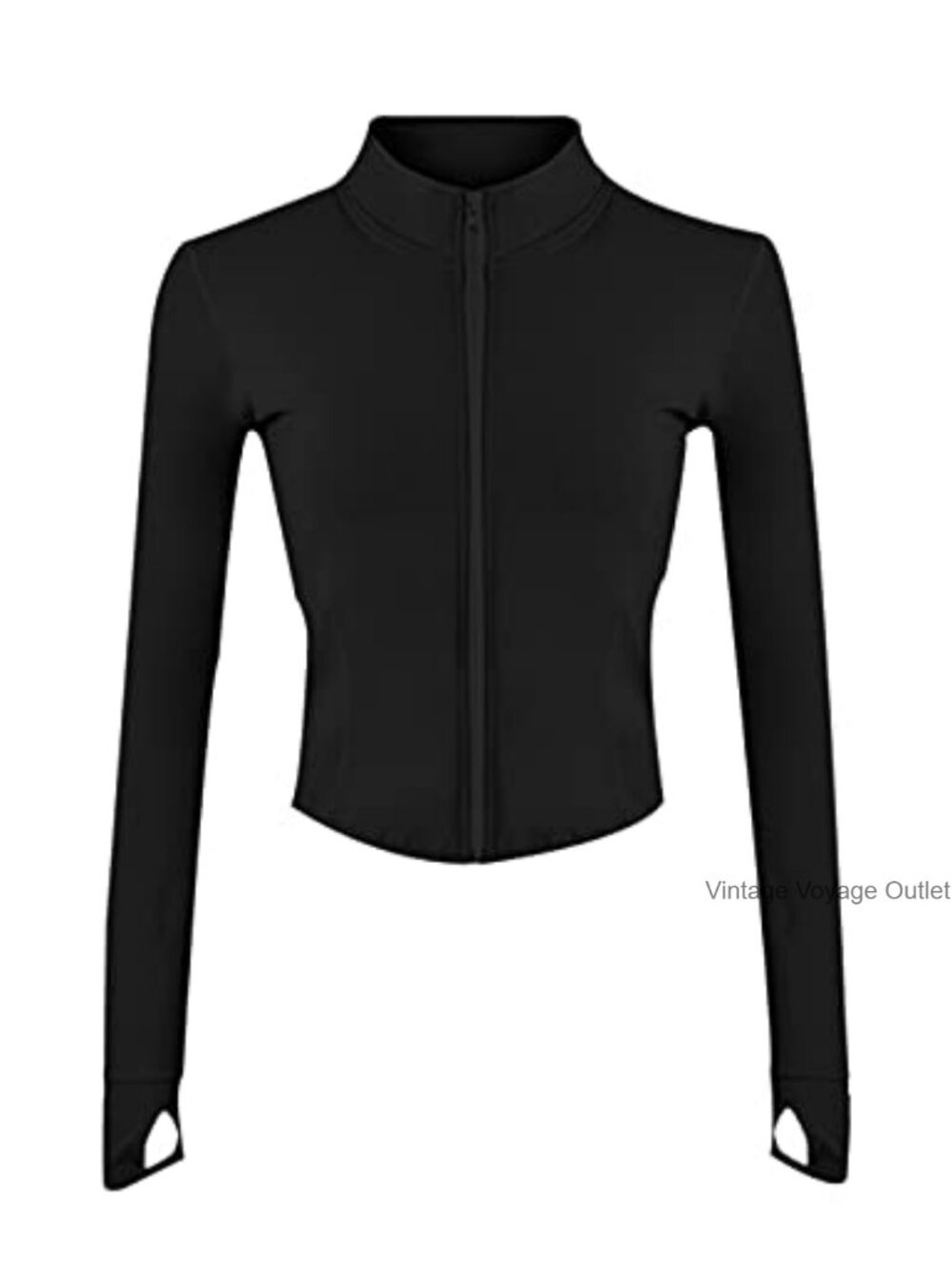 Cropped Workout Jacket Women Zip Up Athletic Track Jacket